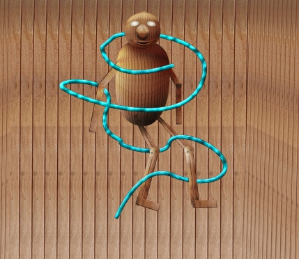 Creation of sitting on circle: Step 12